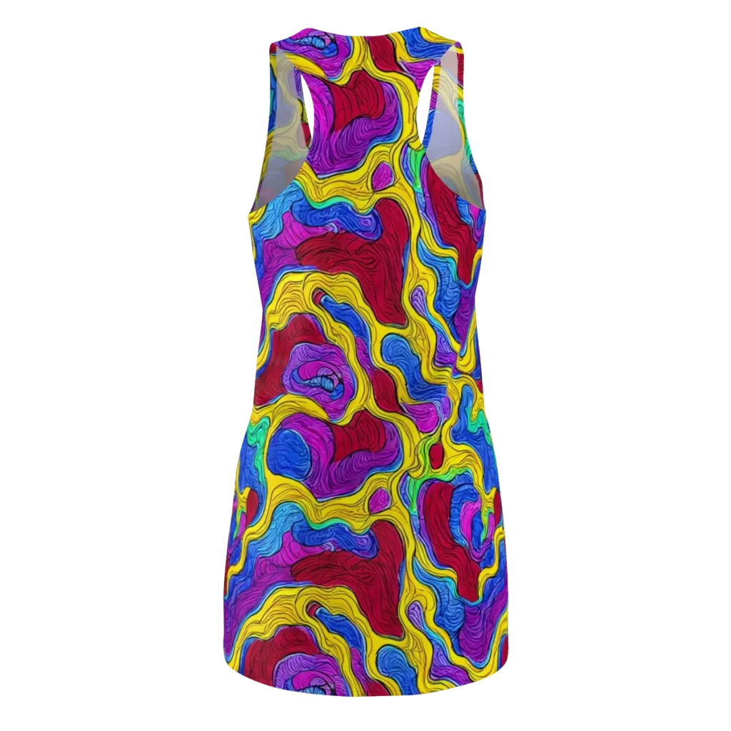 Neon Oceanic on Racerback Dress — Back