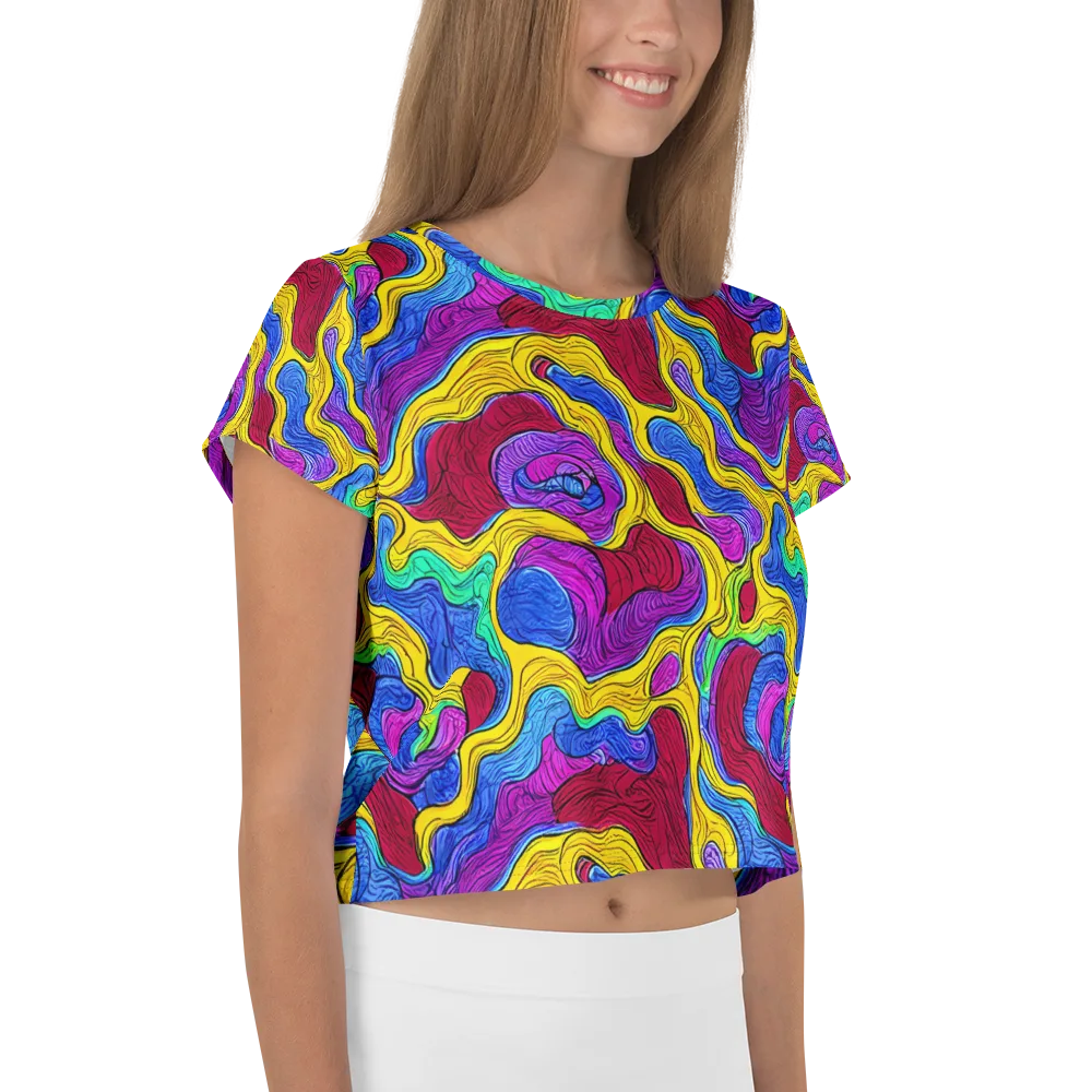 Neon Oceanic on Crop Tee — Right