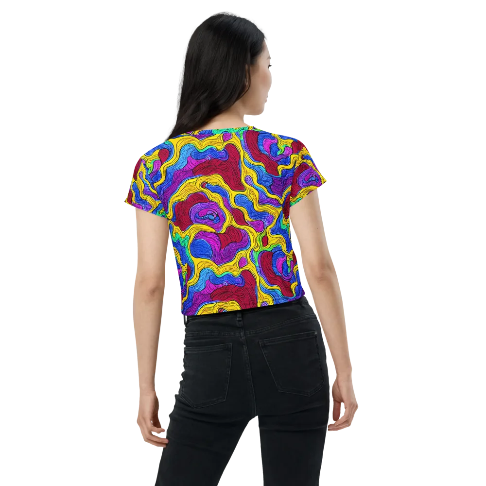 Neon Oceanic on Crop Tee — Back