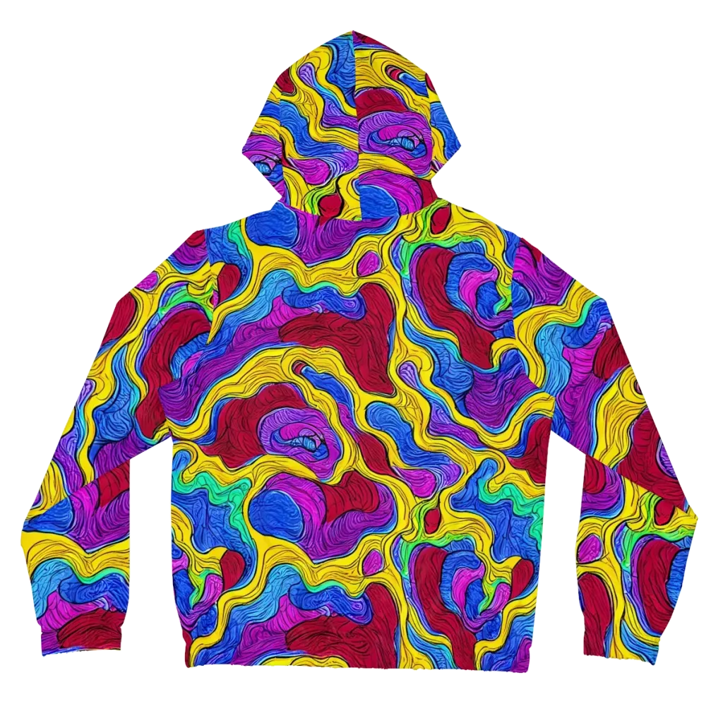 Neon Oceanic on Women's Full-Zip Hoodie — Back