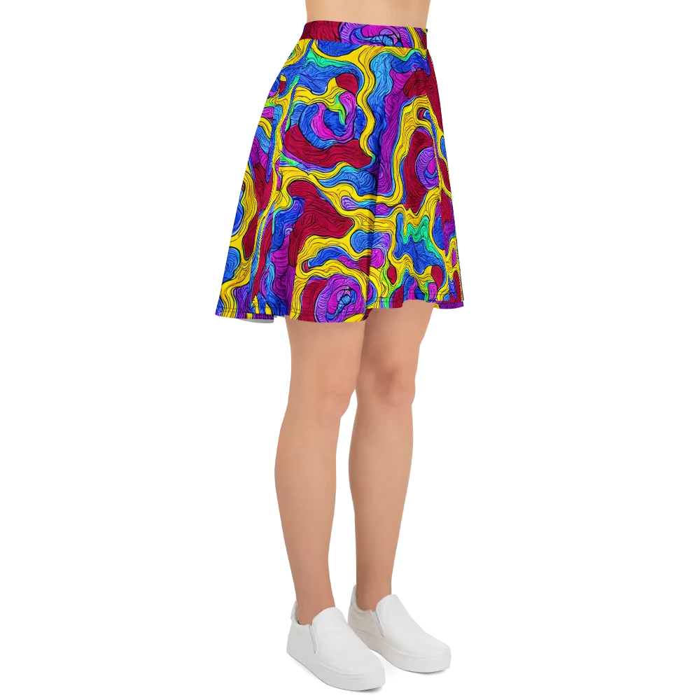 Neon Oceanic on Skater Skirt — Right