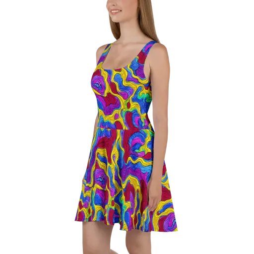 Neon Oceanic on a Skater Dress