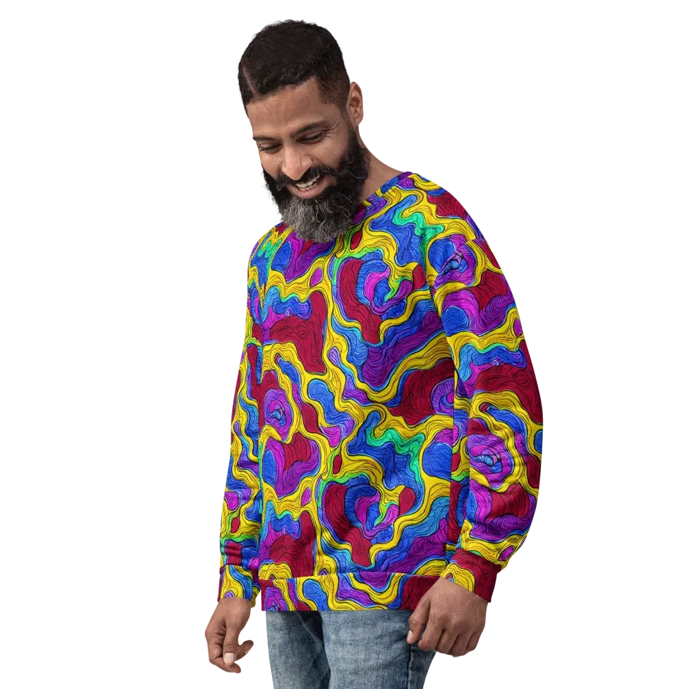 Neon Oceanic on Sweatshirt — Left Front