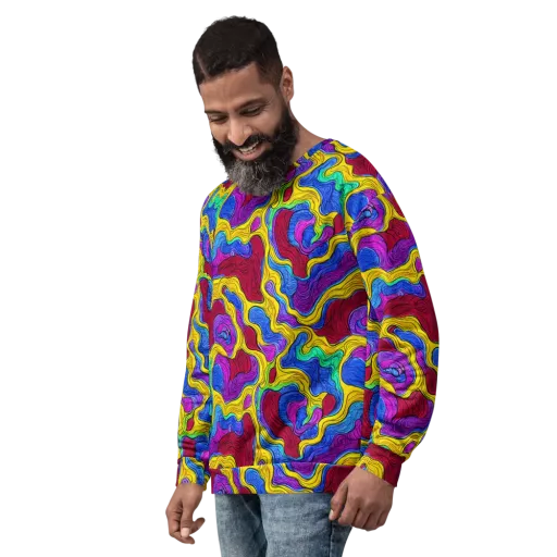 Neon Oceanic on a Sweatshirt