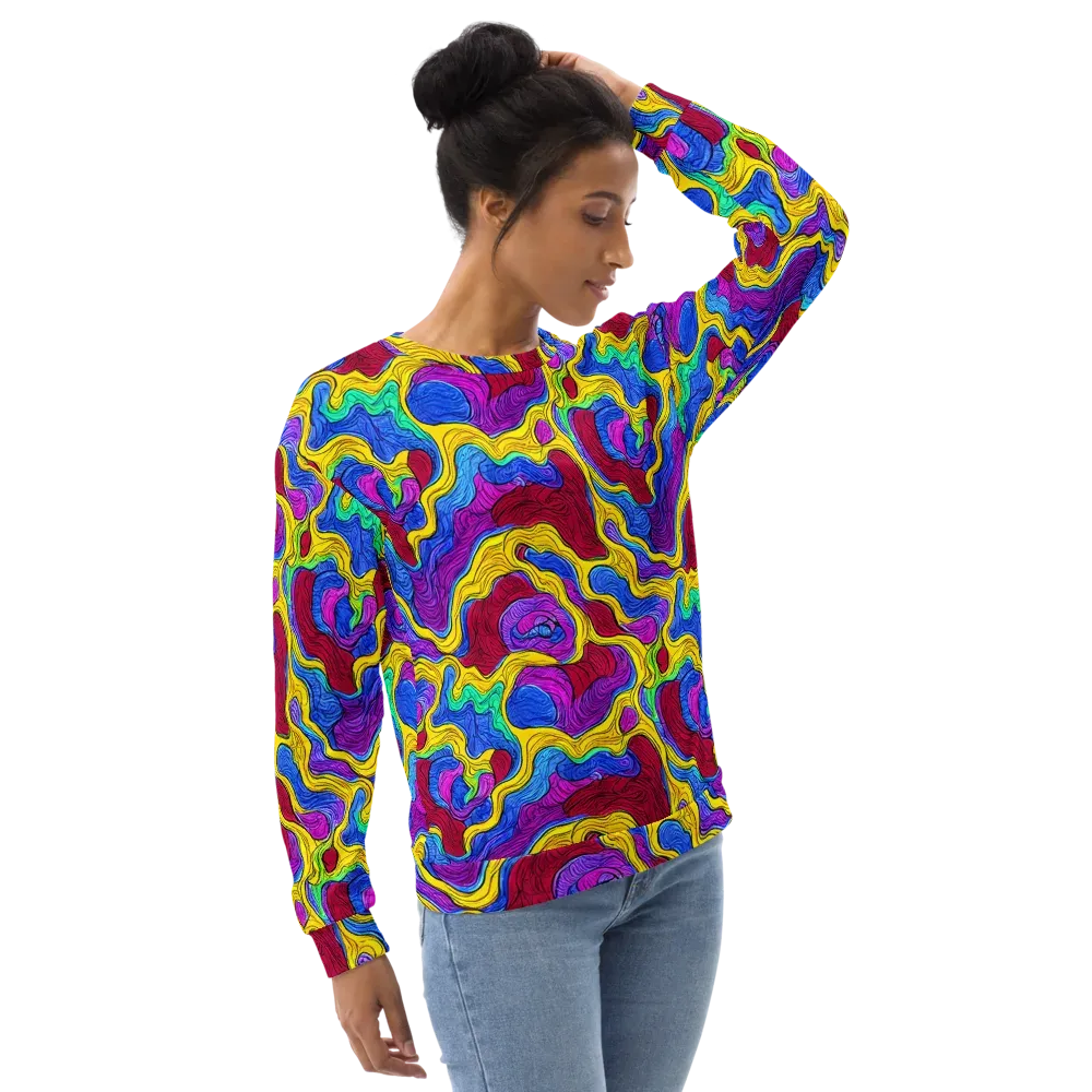 Neon Oceanic on Sweatshirt — Right Front