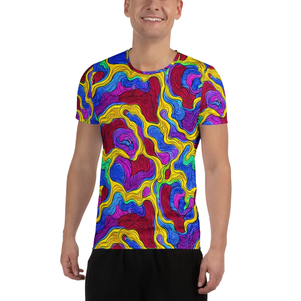 Neon Oceanic on Men's Athletic T-Shirt — Front