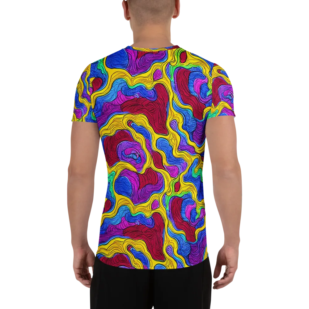 Neon Oceanic on Men's Athletic T-Shirt — Back