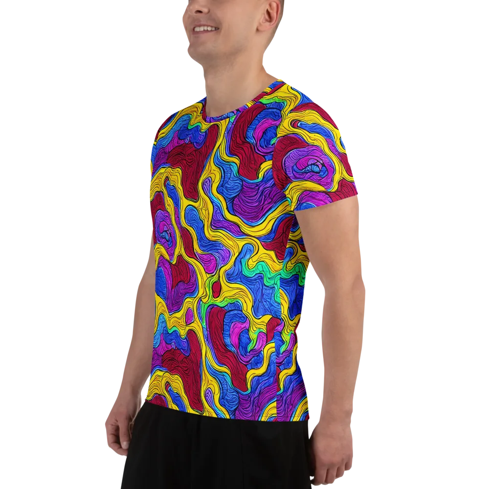 Neon Oceanic on Men's Athletic T-Shirt — Left