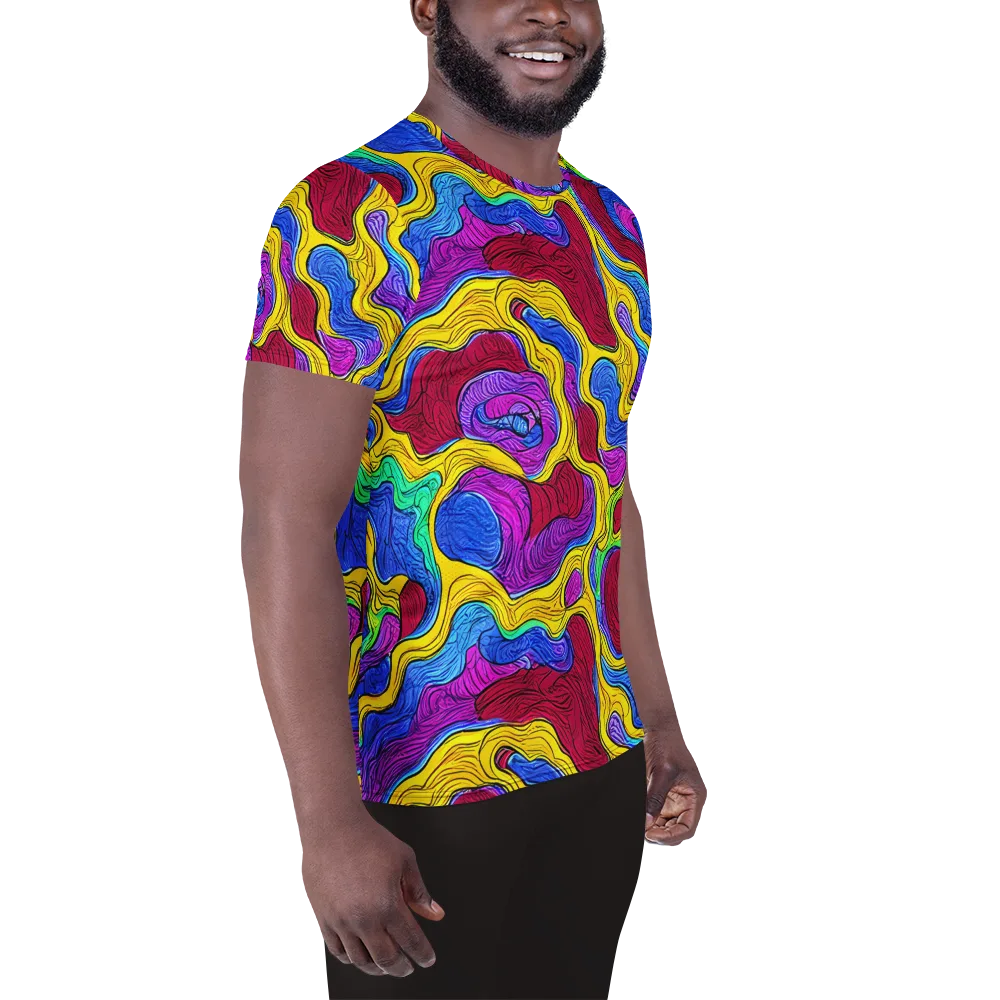 Neon Oceanic on Men's Athletic T-Shirt — Right
