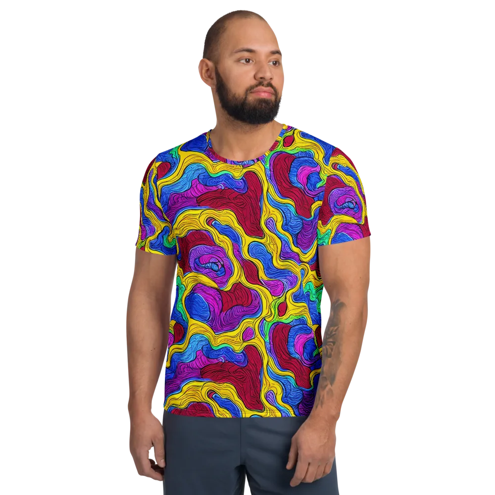 Neon Oceanic on Men's Athletic T-Shirt — Front