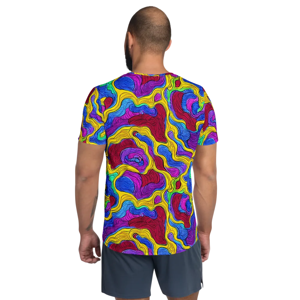 Neon Oceanic on Men's Athletic T-Shirt — Back