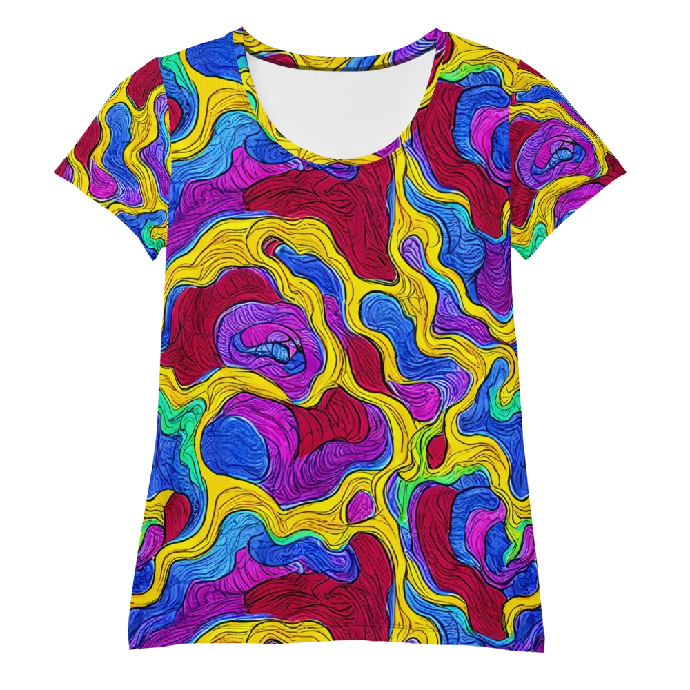 Neon Oceanic on Women's Athletic T-Shirt — Front