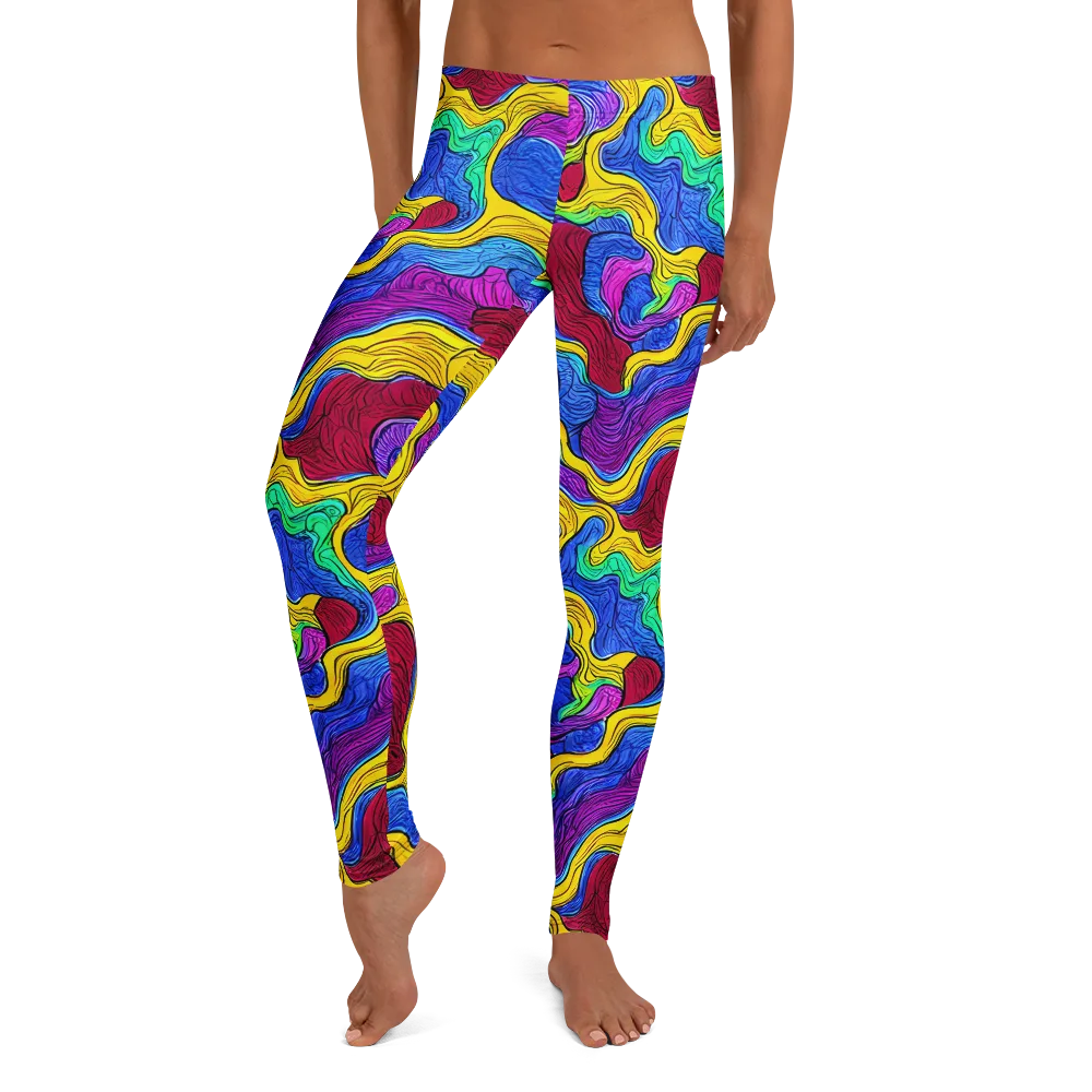 Neon Oceanic on Leggings — Front
