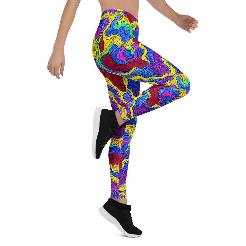 Neon Oceanic on Leggings — Right