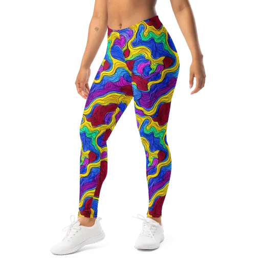 Neon Oceanic on a Leggings