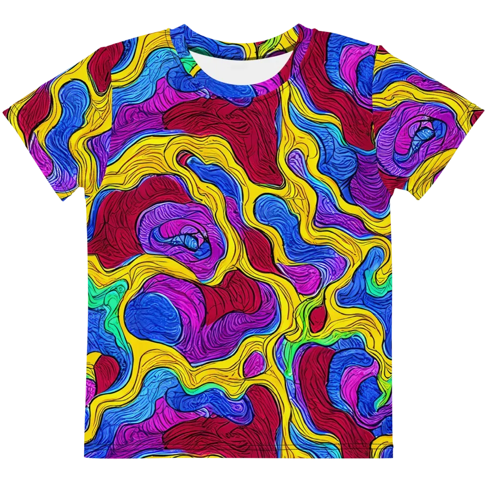 Neon Oceanic on Kids Crew Neck T-Shirt — Front