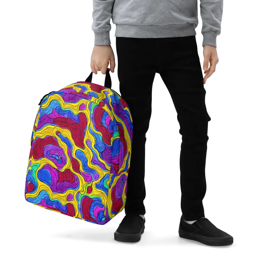 Neon Oceanic on Minimalist Backpack — Zoomed-in