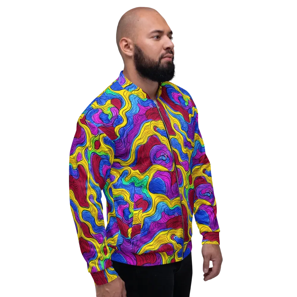 Neon Oceanic on Bomber Jacket — Right