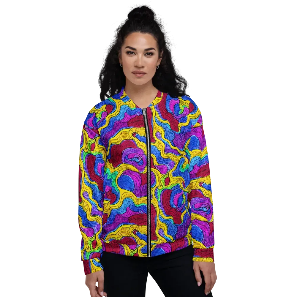 Neon Oceanic on Bomber Jacket — Front