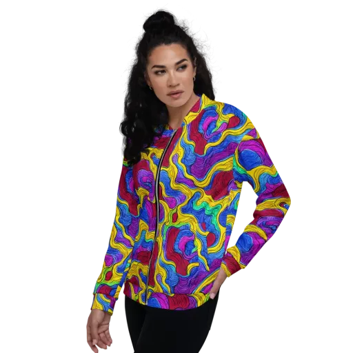 Neon Oceanic on a Bomber Jacket