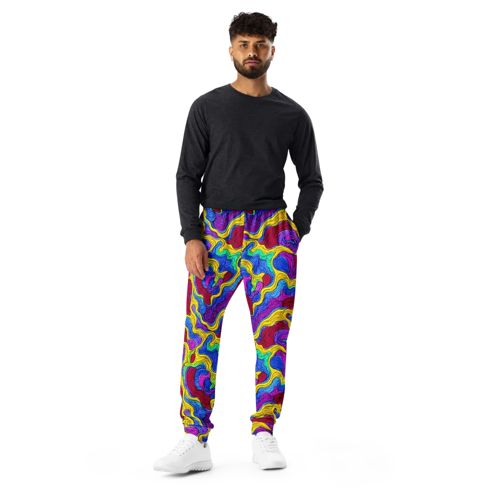 Neon Oceanic on Men's Joggers — Front