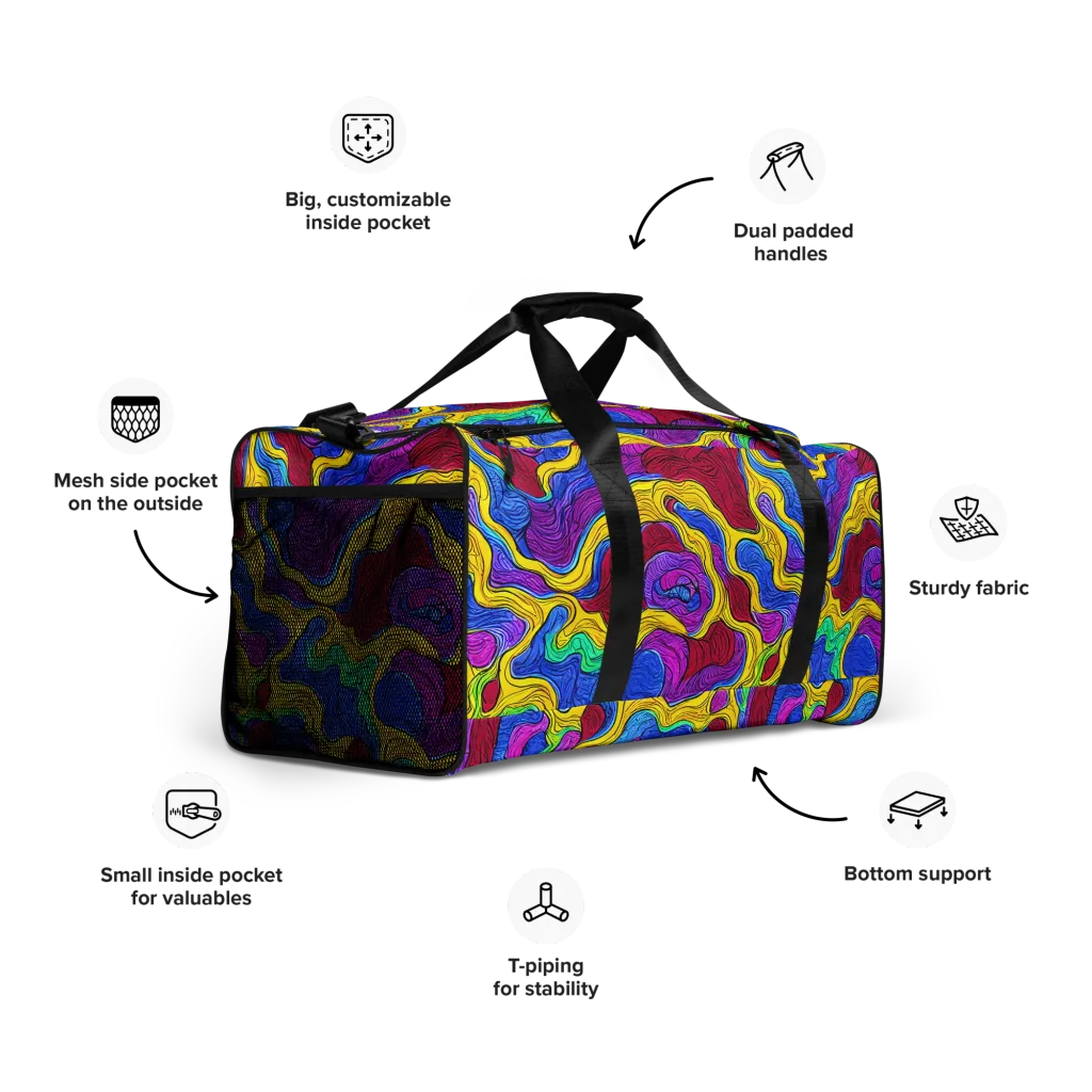 Neon Oceanic on Duffle Bag — Right Front