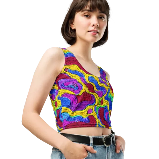 Neon Oceanic on a Crop Top