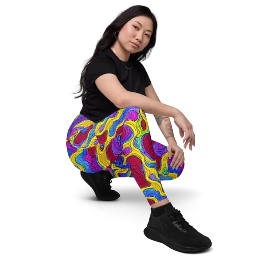 Neon Oceanic on a Leggings with Pockets