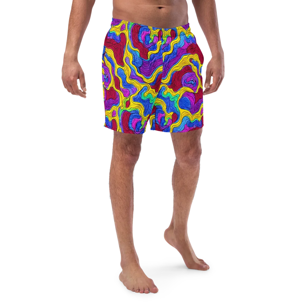 Neon Oceanic on Swim Trunks — Front