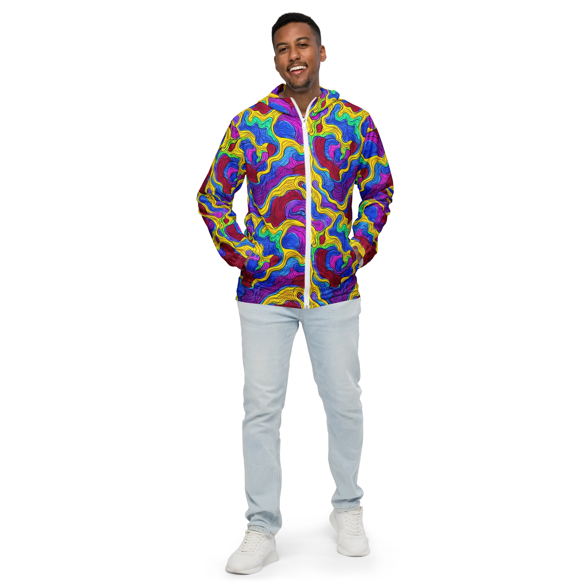 Neon Oceanic on Men's Windbreaker — Front