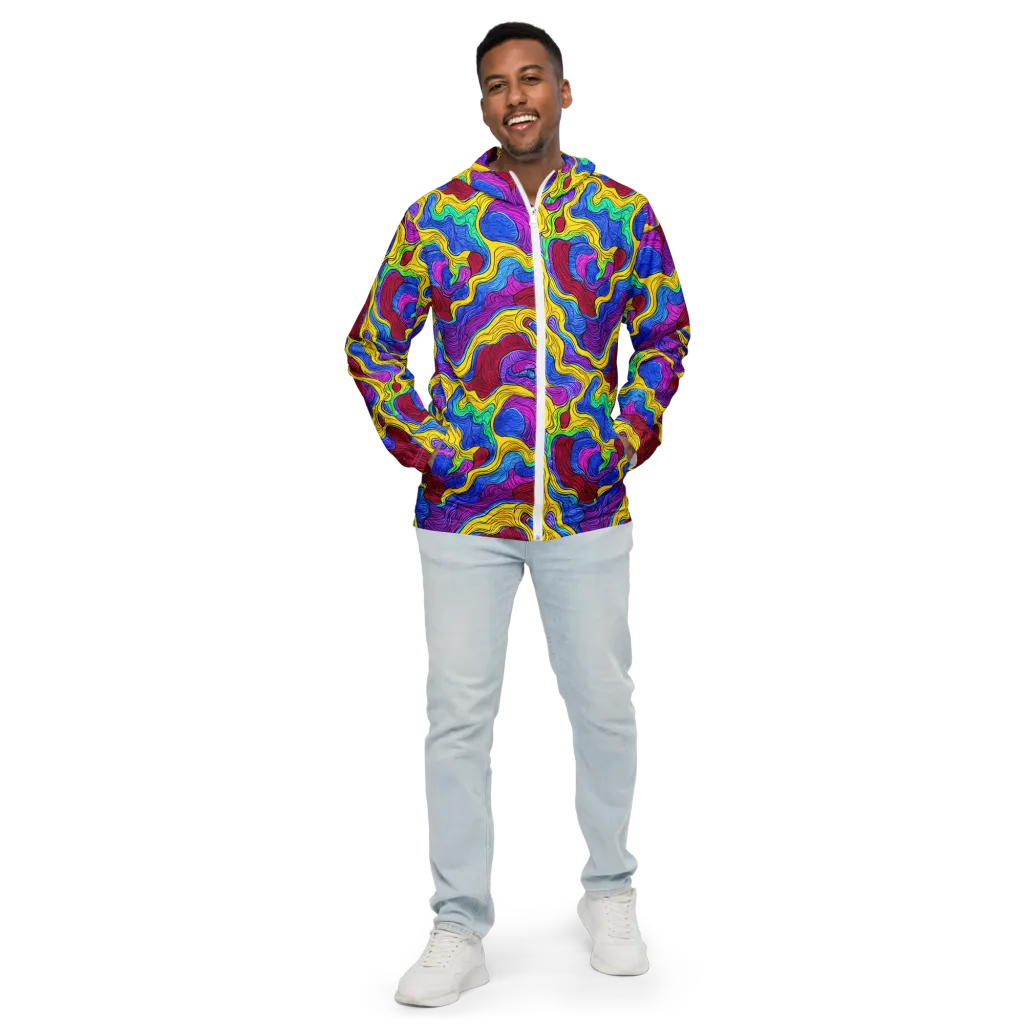 Neon Oceanic on Men's Windbreaker — Front