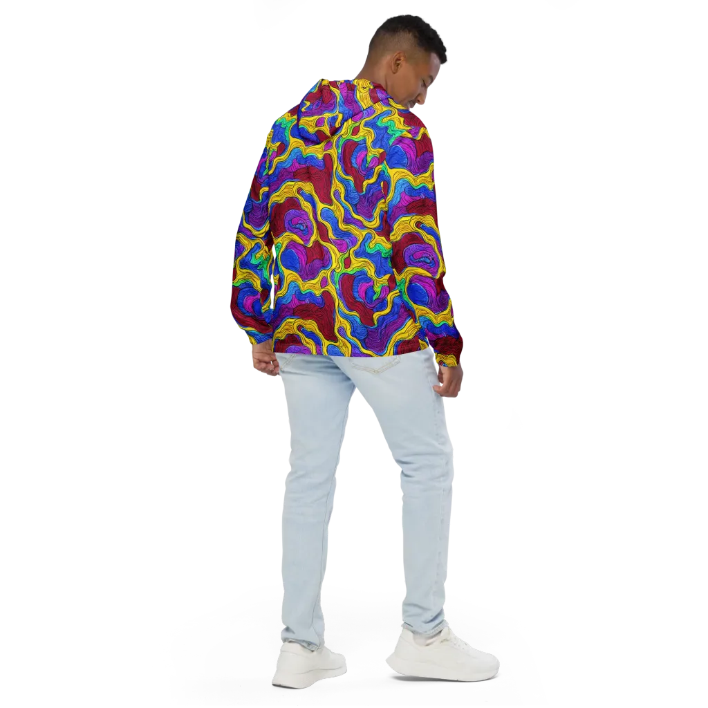 Neon Oceanic on Men's Windbreaker — Back