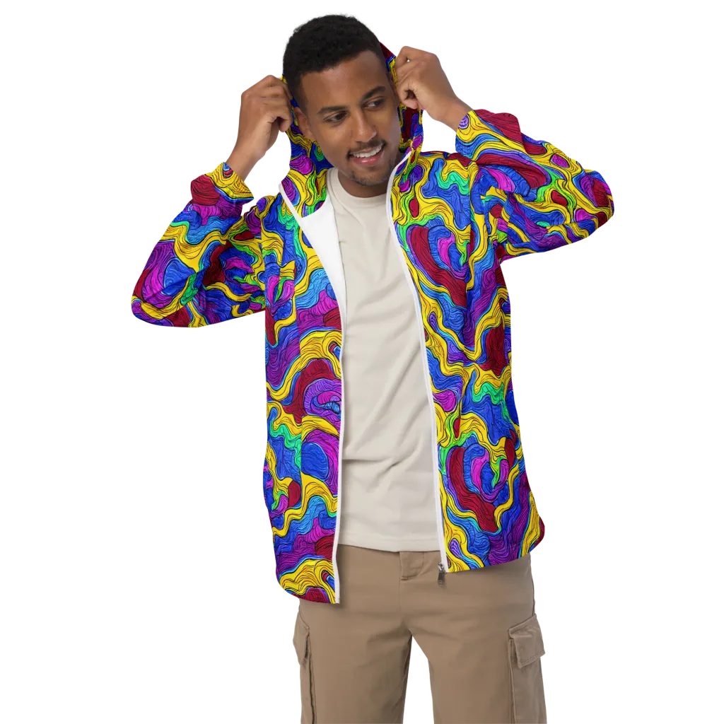 Neon Oceanic on Men's Windbreaker — Front