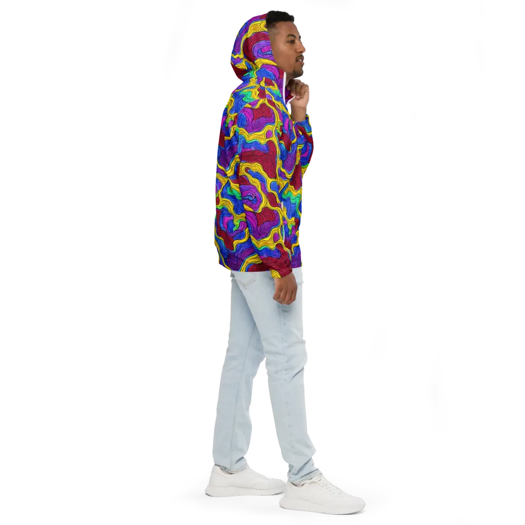 Neon Oceanic on Men's Windbreaker — Right