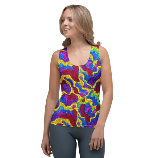 Neon Oceanic on a Women's Tank Top