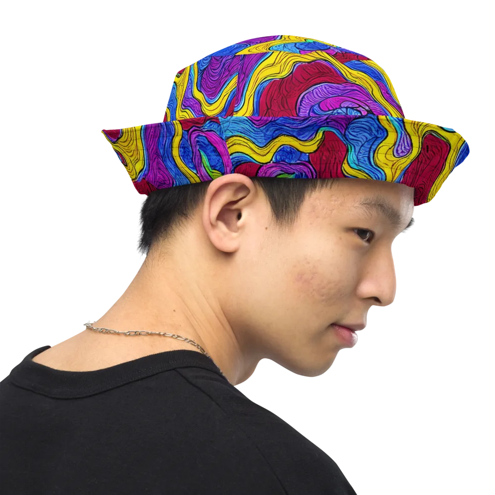 Neon Oceanic on Reversible Bucket Hat — Right Outside