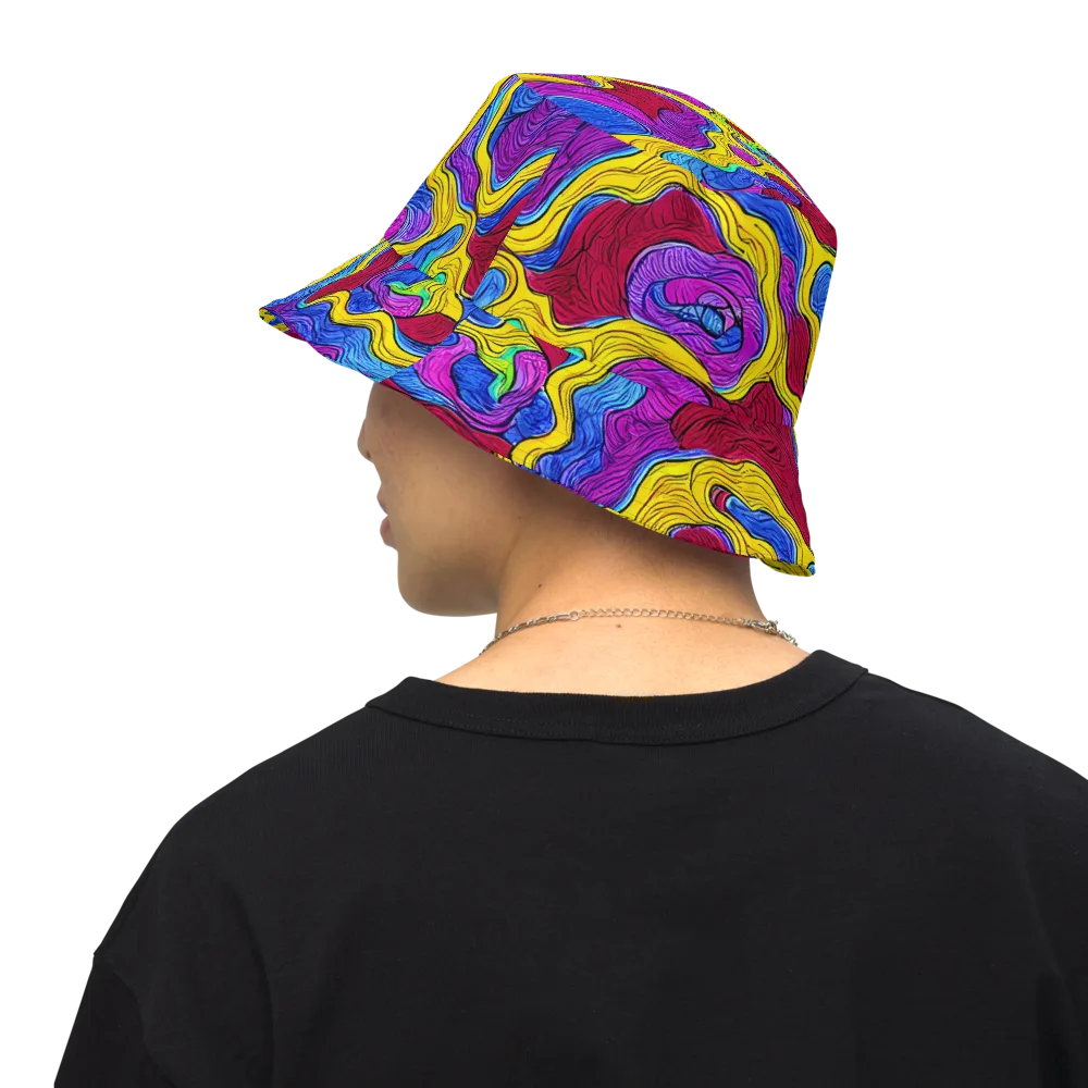Neon Oceanic on Reversible Bucket Hat — Back Inside