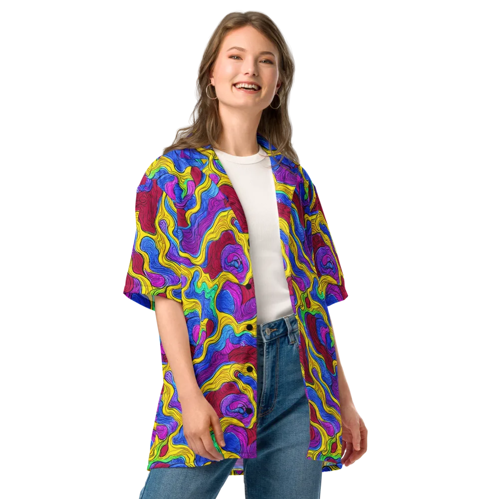 Neon Oceanic on Button Shirt — Front