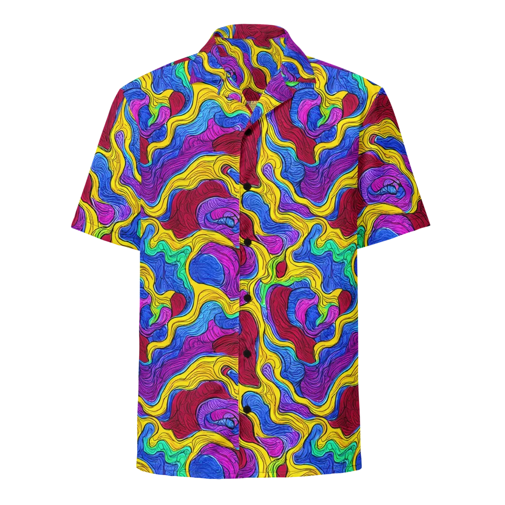 Neon Oceanic on Button Shirt — Front