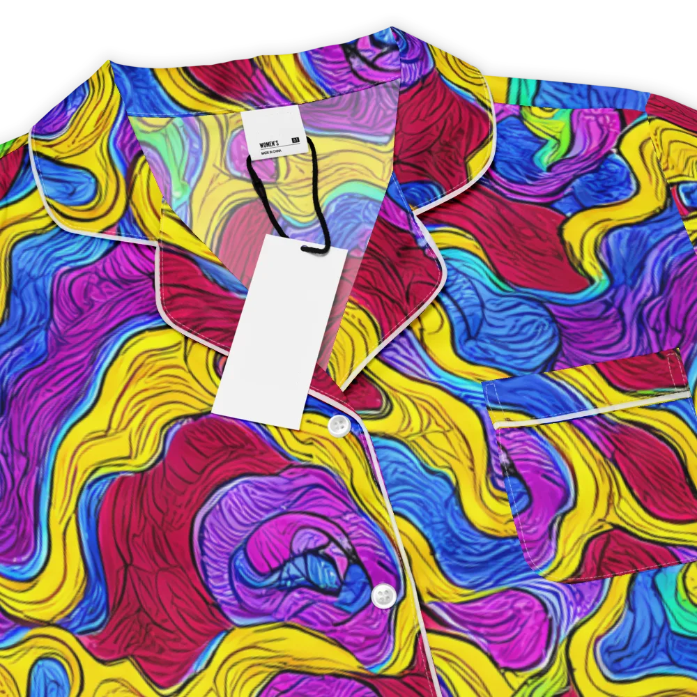 Neon Oceanic on Women's Short Sleeve Pajama Top — Product details
