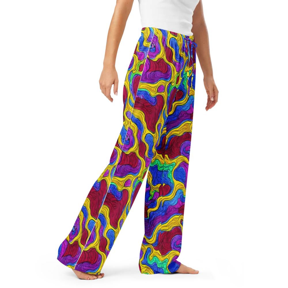 Neon Oceanic on Women's Pajama Pants — Right Front