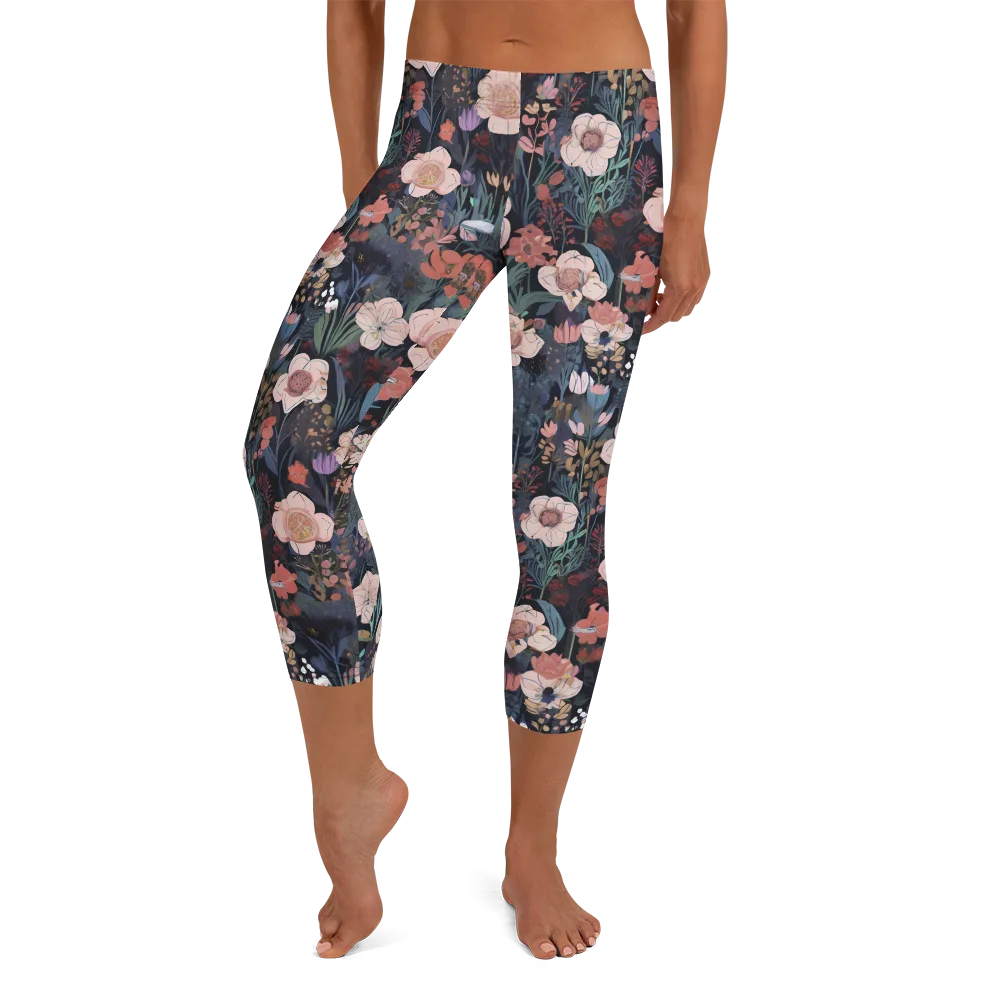 Midnight Conservatory on Capri Leggings — Front