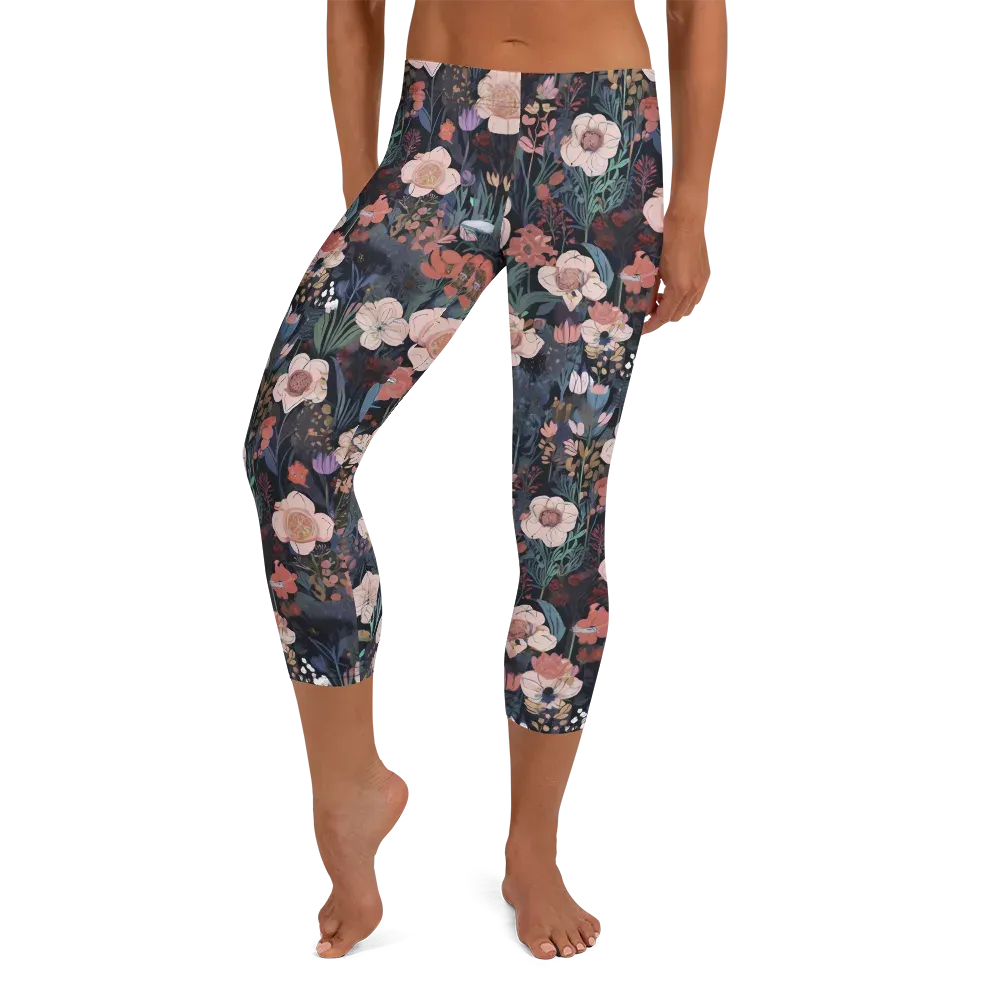 Midnight Conservatory on Capri Leggings — Front