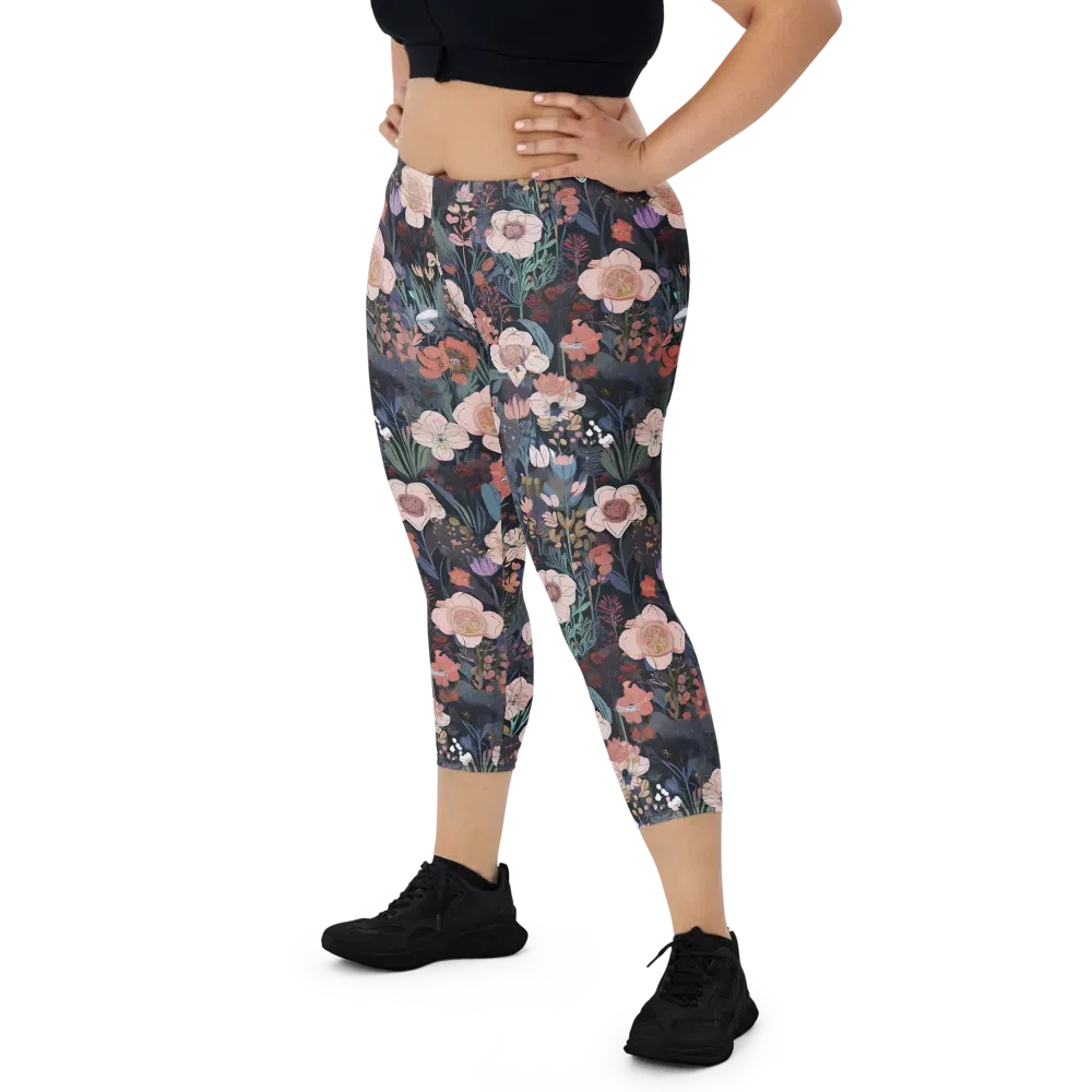 Midnight Conservatory on Capri Leggings — Front