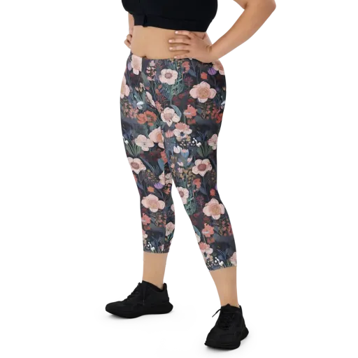 Midnight Conservatory on a Capri Leggings