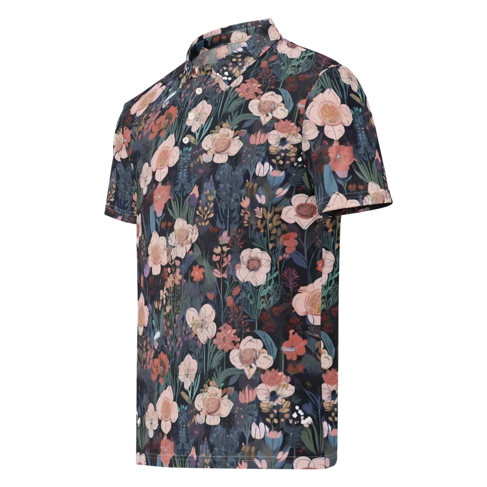 Midnight Conservatory on Men's Slim Fit Polo Shirt — Left Front
