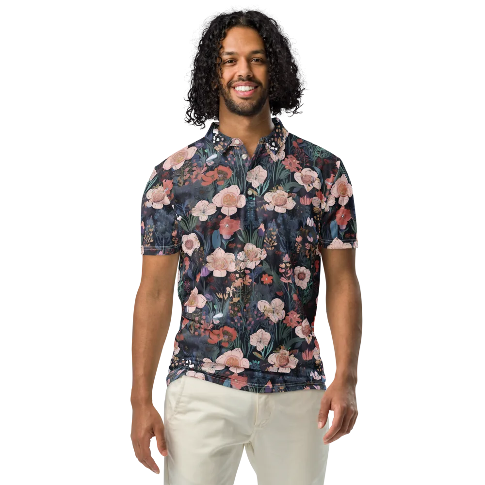 Midnight Conservatory on Men's Slim Fit Polo Shirt — Front