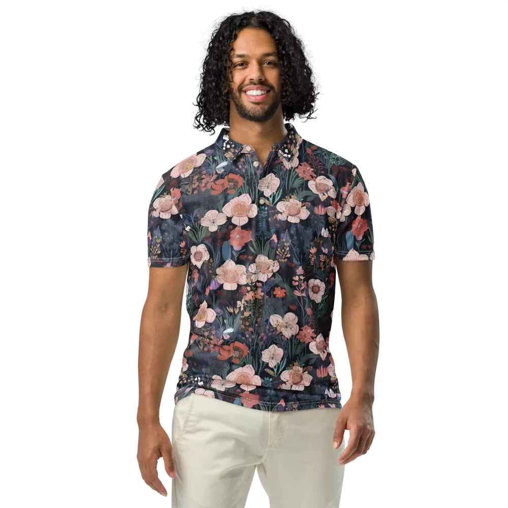 Midnight Conservatory on Men's Slim Fit Polo Shirt — Front