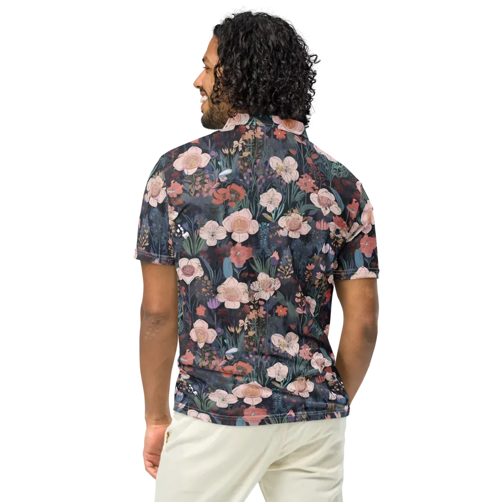 Midnight Conservatory on Men's Slim Fit Polo Shirt — Back