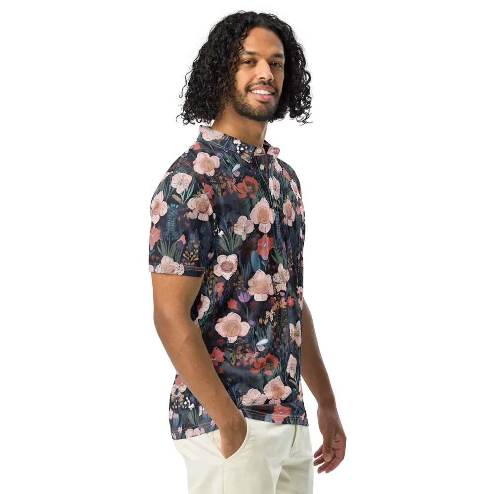 Midnight Conservatory on Men's Slim Fit Polo Shirt — Right Front